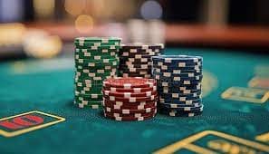 Tabel pembayaran taruhan French Roulette dan contoh penempatan chip